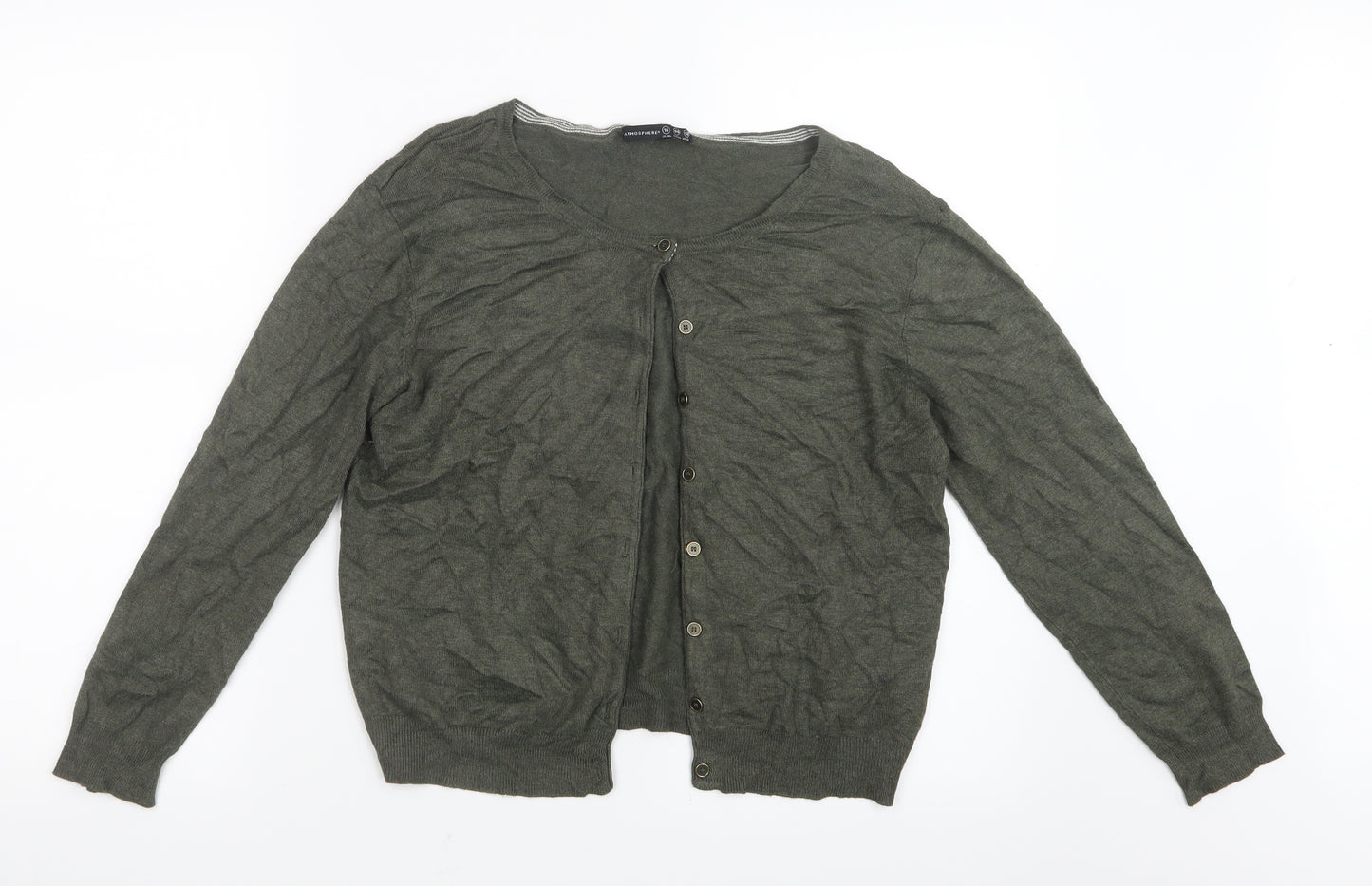 Atmosphere Womens Green  Knit Cardigan Jumper Size 16