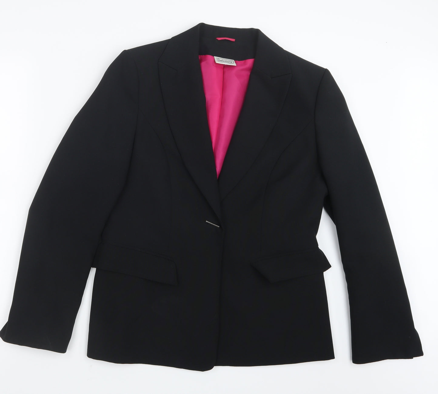 Definitions Womens Black   Jacket Suit Jacket Size 12