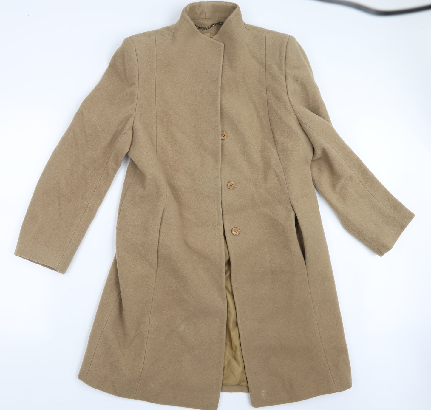 Berkertex Womens Beige   Pea Coat Jacket Size 14