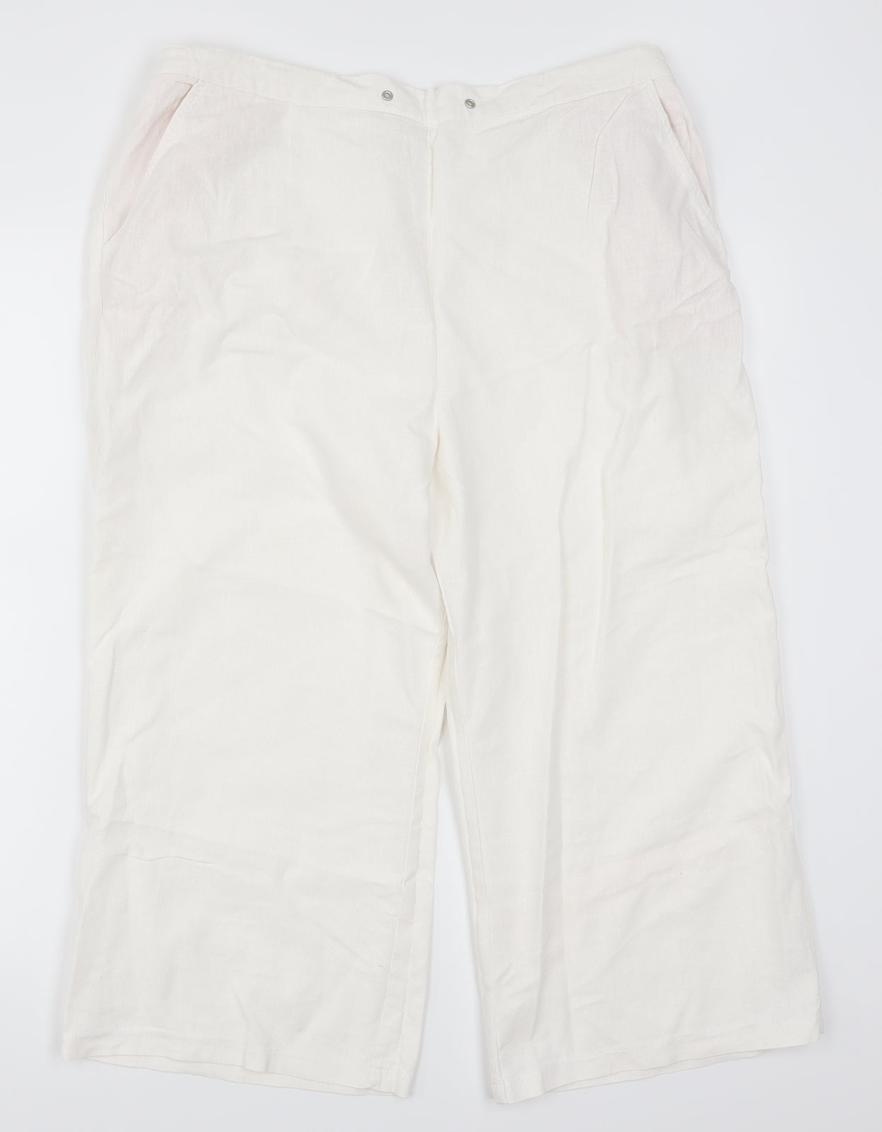 Bonmarché Womens White   Trousers  Size 18 L20 in