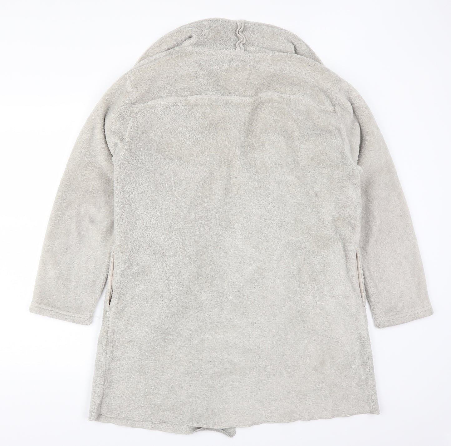 NEXT Womens Grey  Fleece Kimono Robe Size M