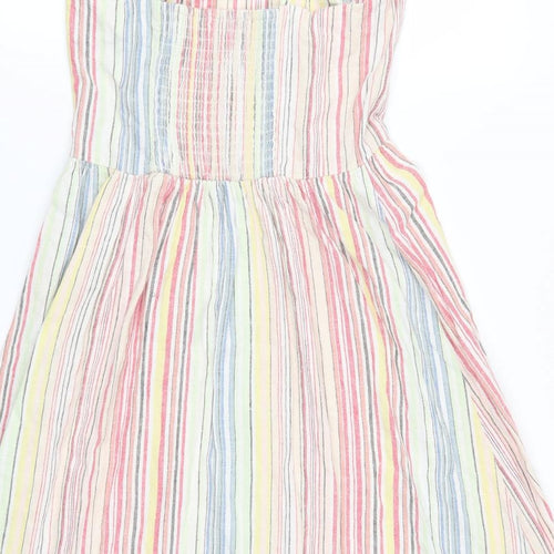 New Look Womens Multicoloured Striped  A-Line  Size 8