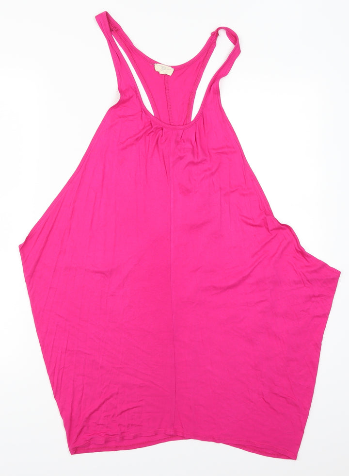 New Look Womens Pink   Basic Tank Size 14