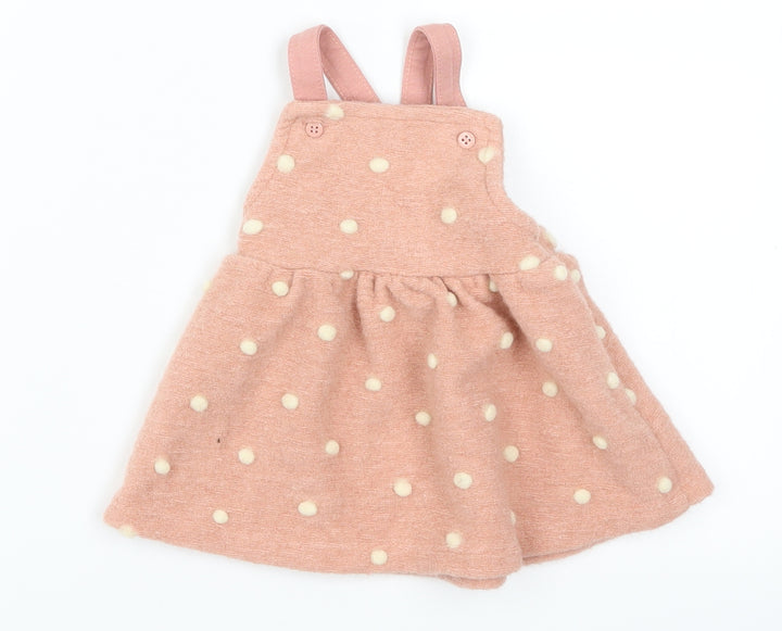 George Girls Pink Polka Dot Skater Dress Size 0-3 Months