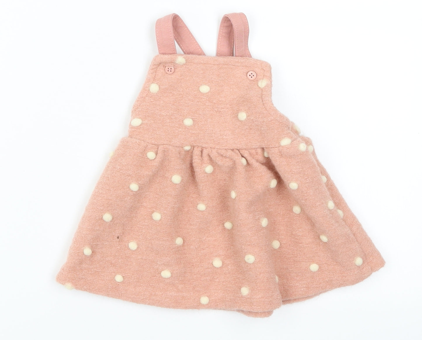 George Girls Pink Polka Dot  Skater Dress  Size 0-3 Months