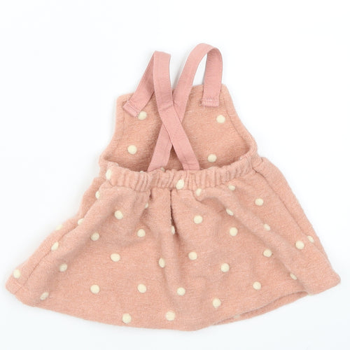 George Girls Pink Polka Dot  Skater Dress  Size 0-3 Months