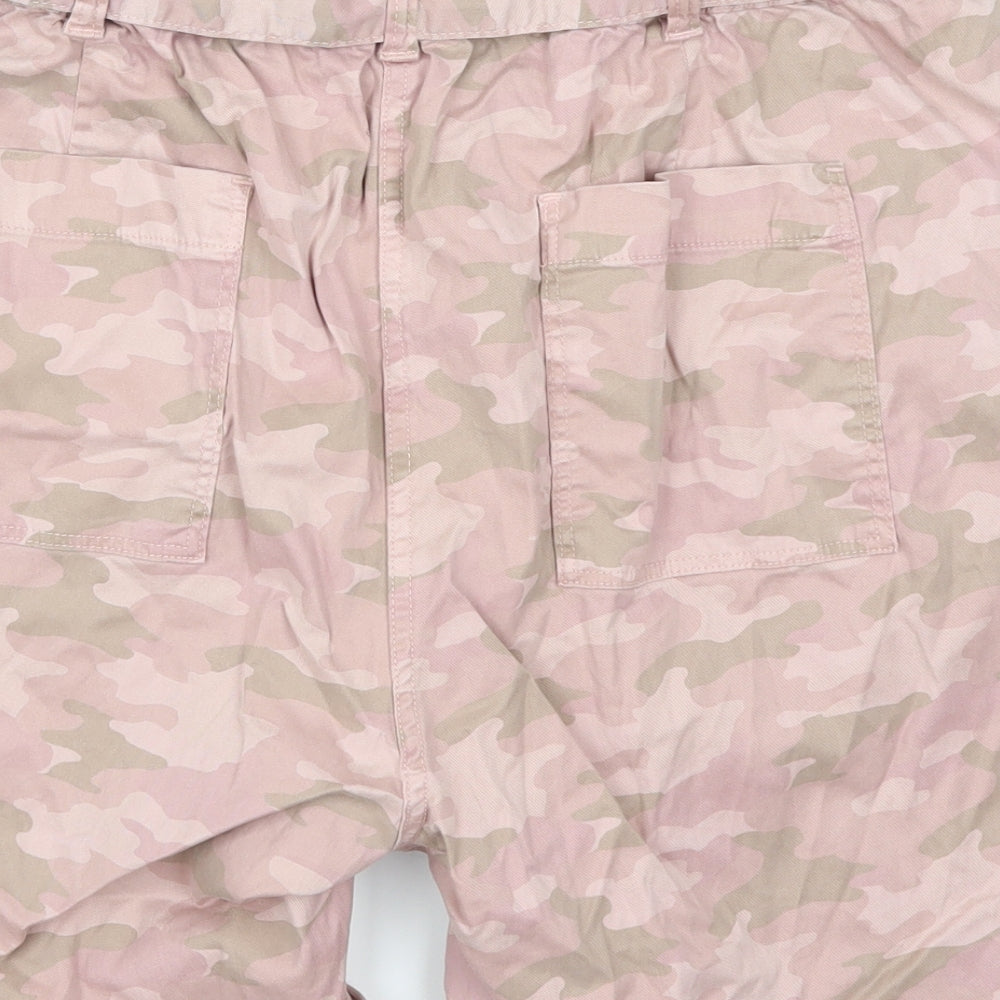 Marks and Spencer Womens Pink Camouflage  Cargo Shorts Size 18