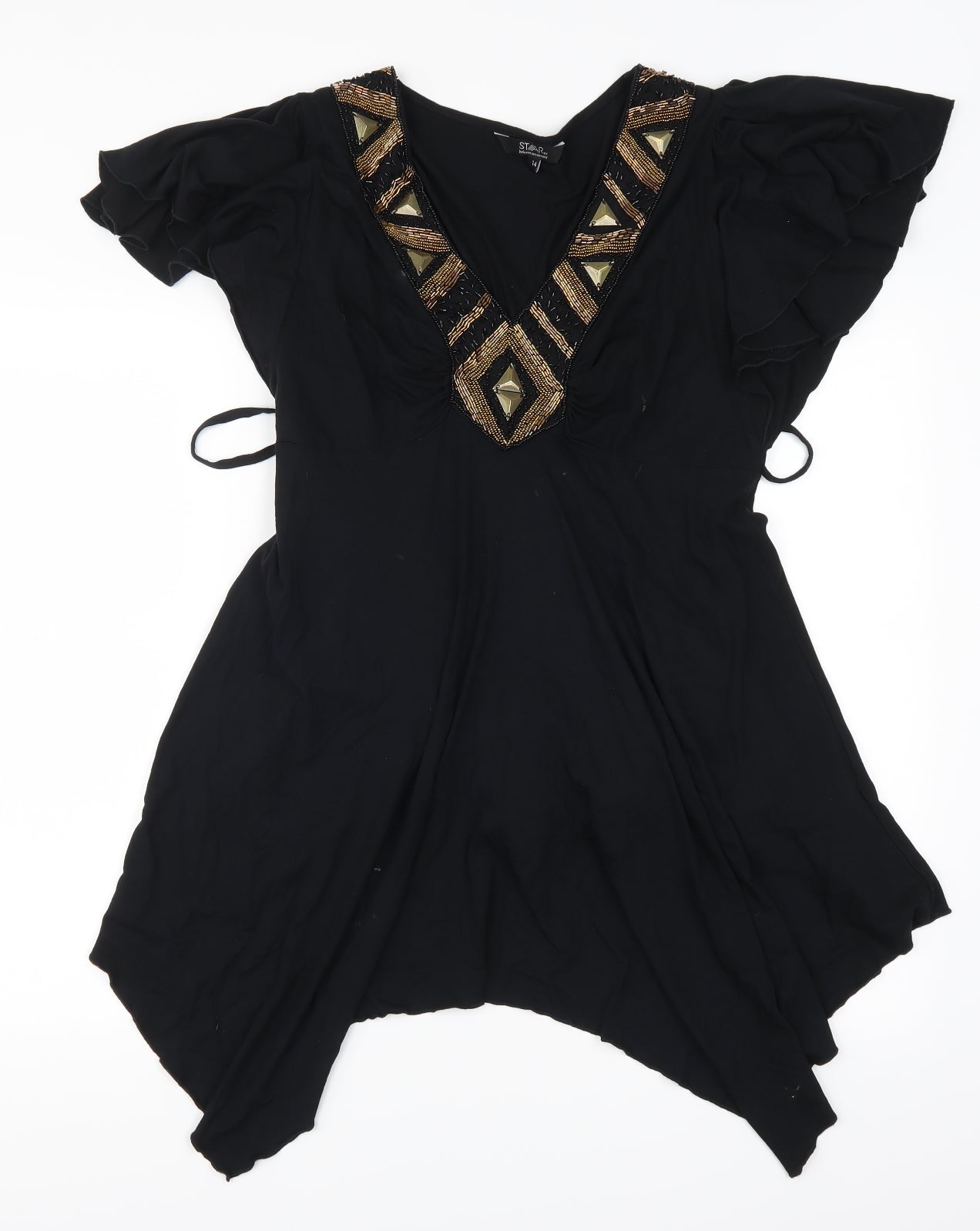 Julien Macdonald Womens Black   Basic T-Shirt Size 14