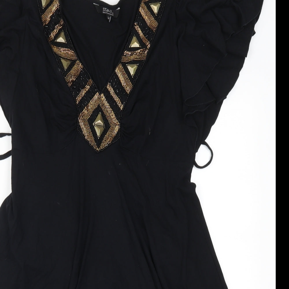 Julien Macdonald Womens Black   Basic T-Shirt Size 14