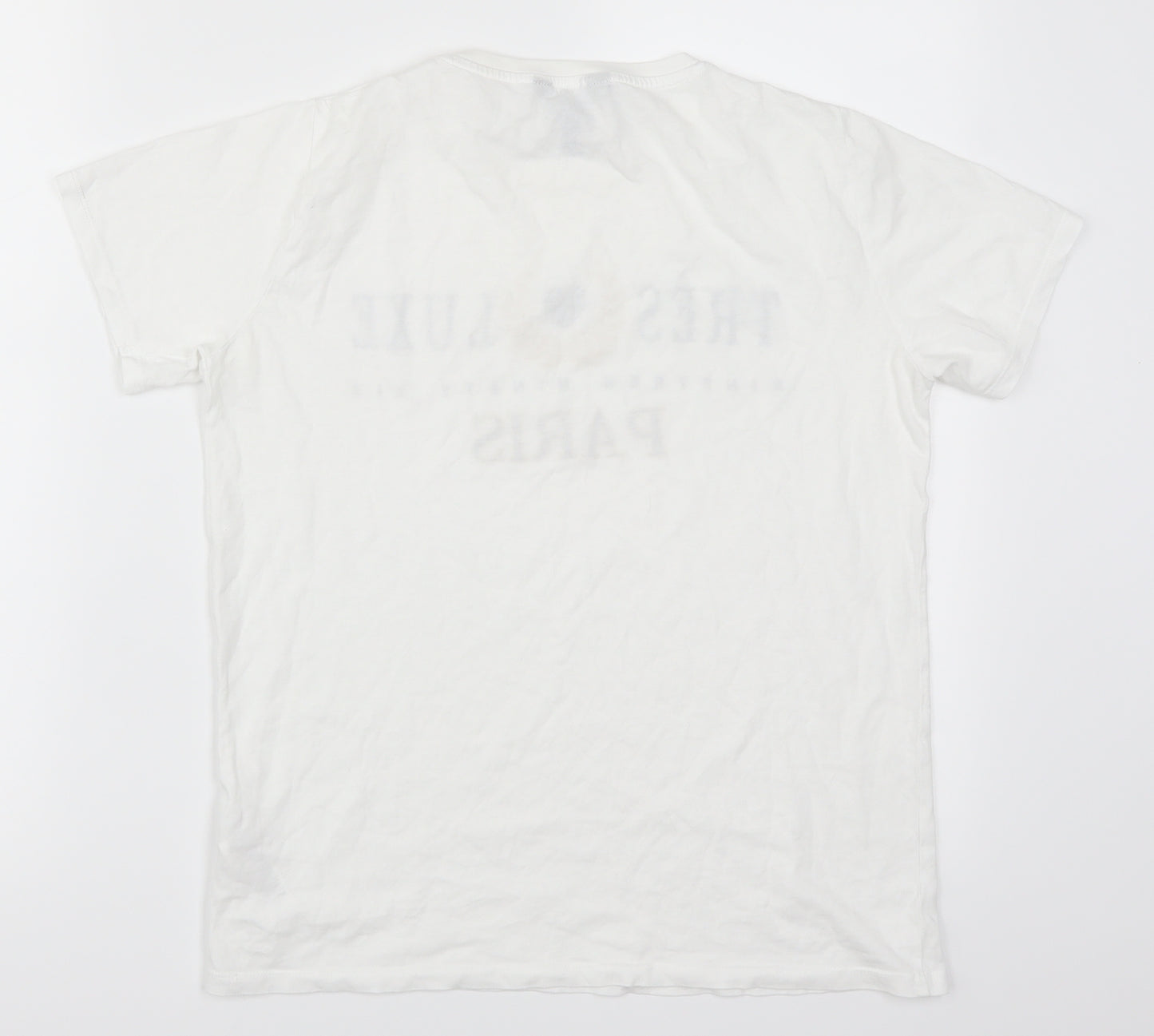 New Look Womens White   Basic T-Shirt Size 10  - Tres Luxe Paris