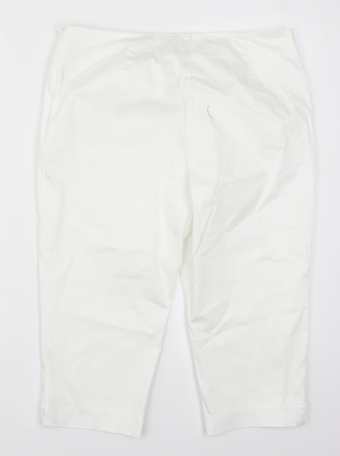 Marks and Spencer Womens White   Cropped Trousers Size 14