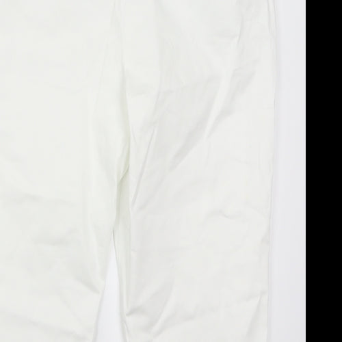 Marks and Spencer Womens White   Cropped Trousers Size 14
