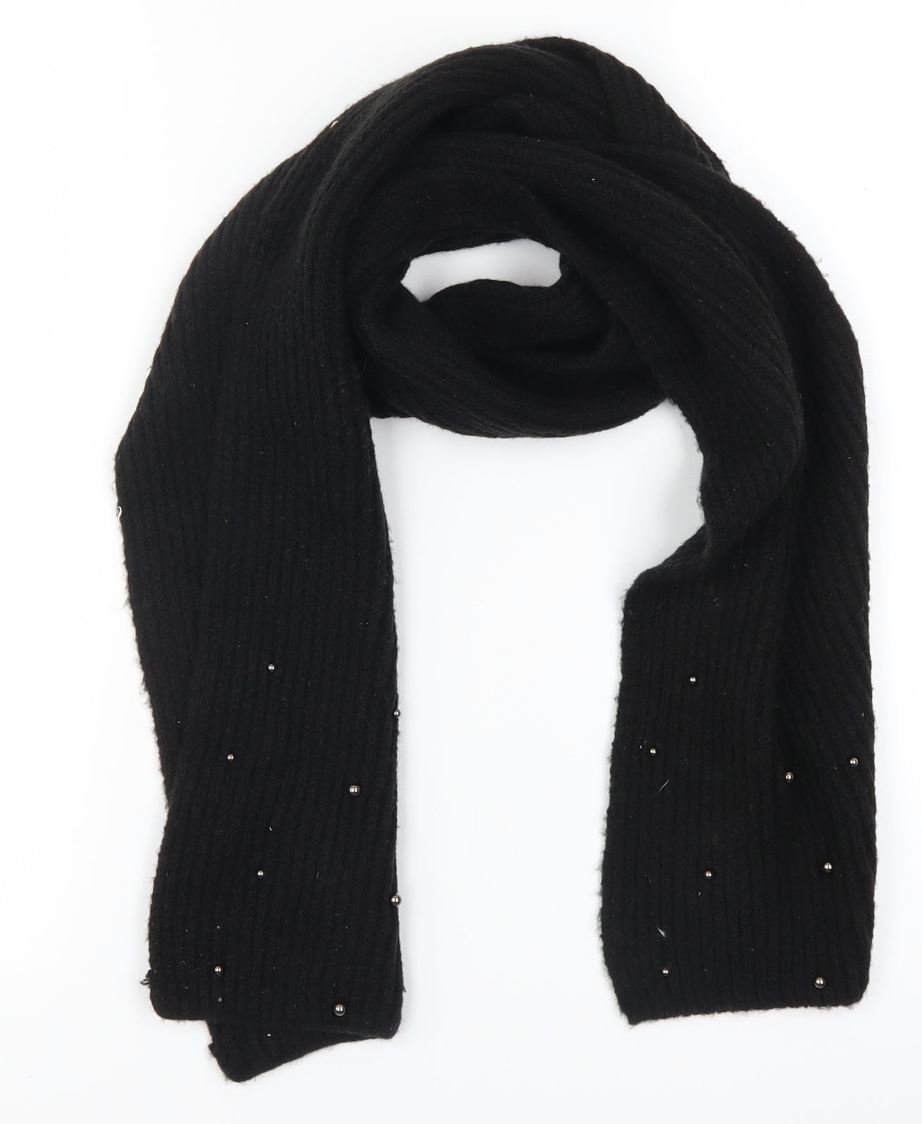 Preworn Womens Black    Scarf