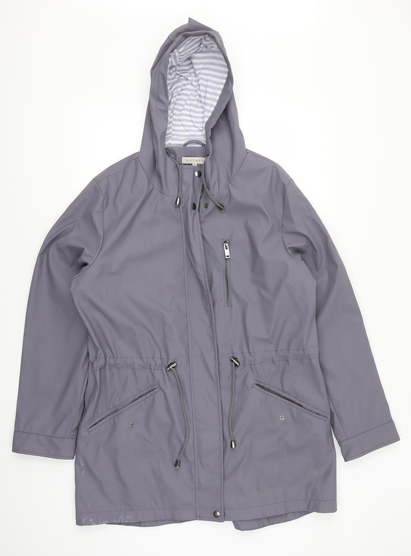 Nutmeg Womens Blue   Rain Coat Coatigan Size 18