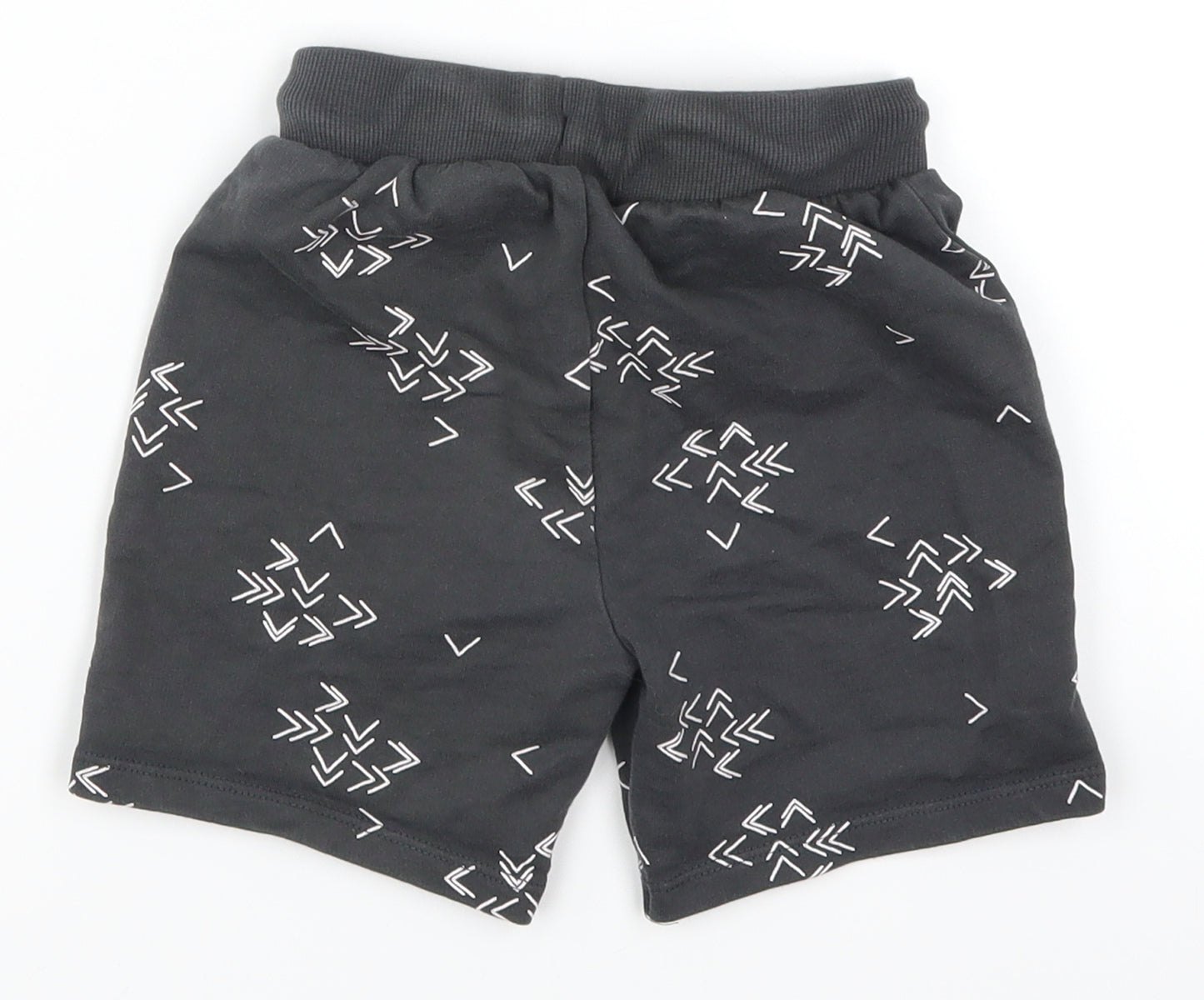 George Boys Grey Geometric  Sweat Shorts Size 4-5 Years