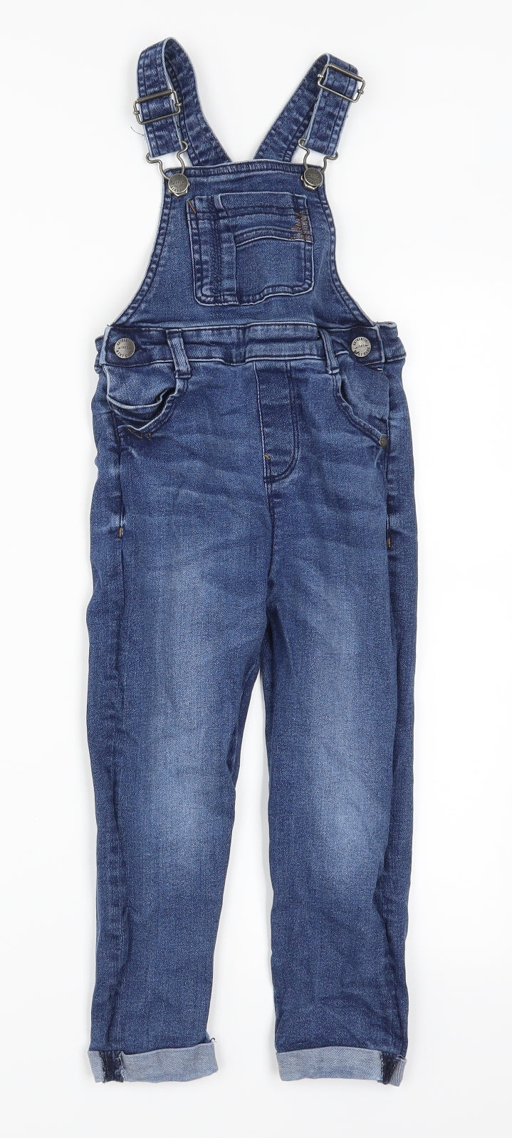 NEXT Girls Blue  Denim Dungaree One-Piece Size 4-5 Years