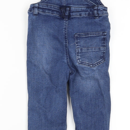 NEXT Girls Blue  Denim Dungaree One-Piece Size 4-5 Years