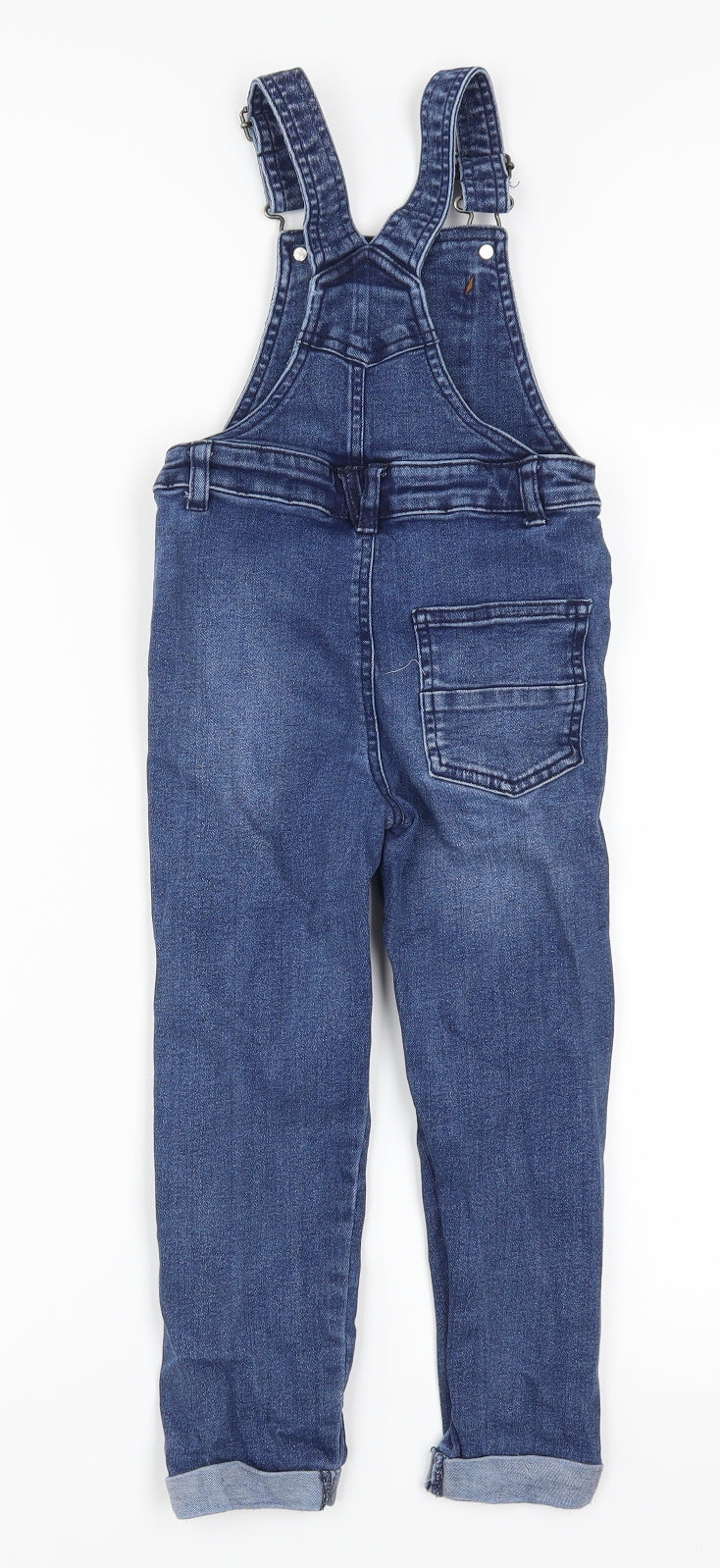 NEXT Girls Blue  Denim Dungaree One-Piece Size 4-5 Years