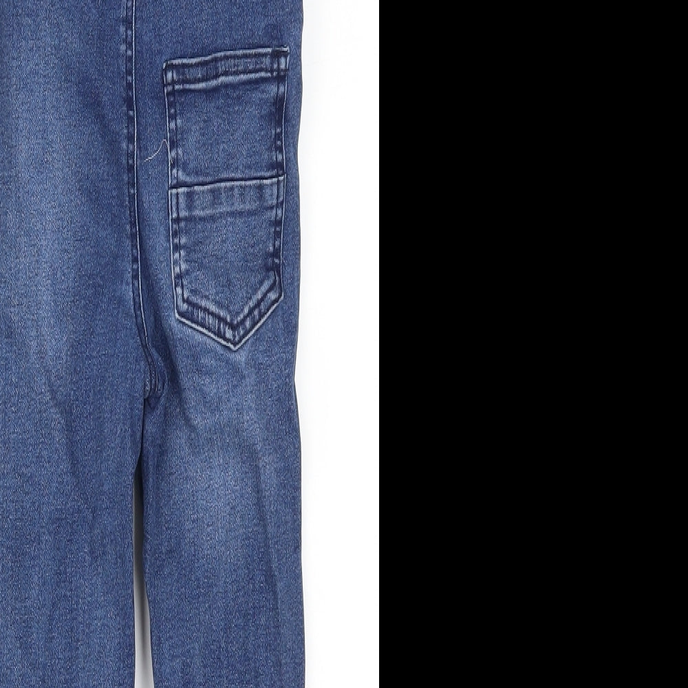 NEXT Girls Blue  Denim Dungaree One-Piece Size 4-5 Years
