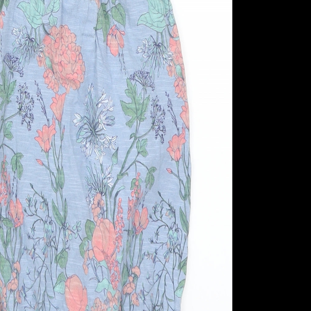 NEXT Girls Blue Floral  Romper One-Piece Size 3-6 Months