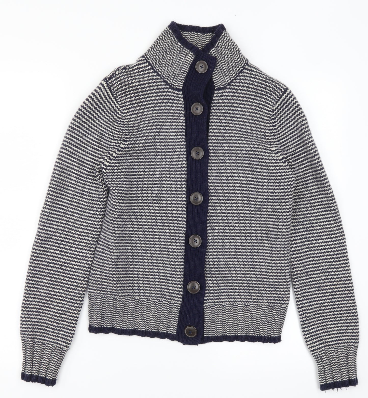 Boden Womens Blue Striped  Cardigan Jumper Size M