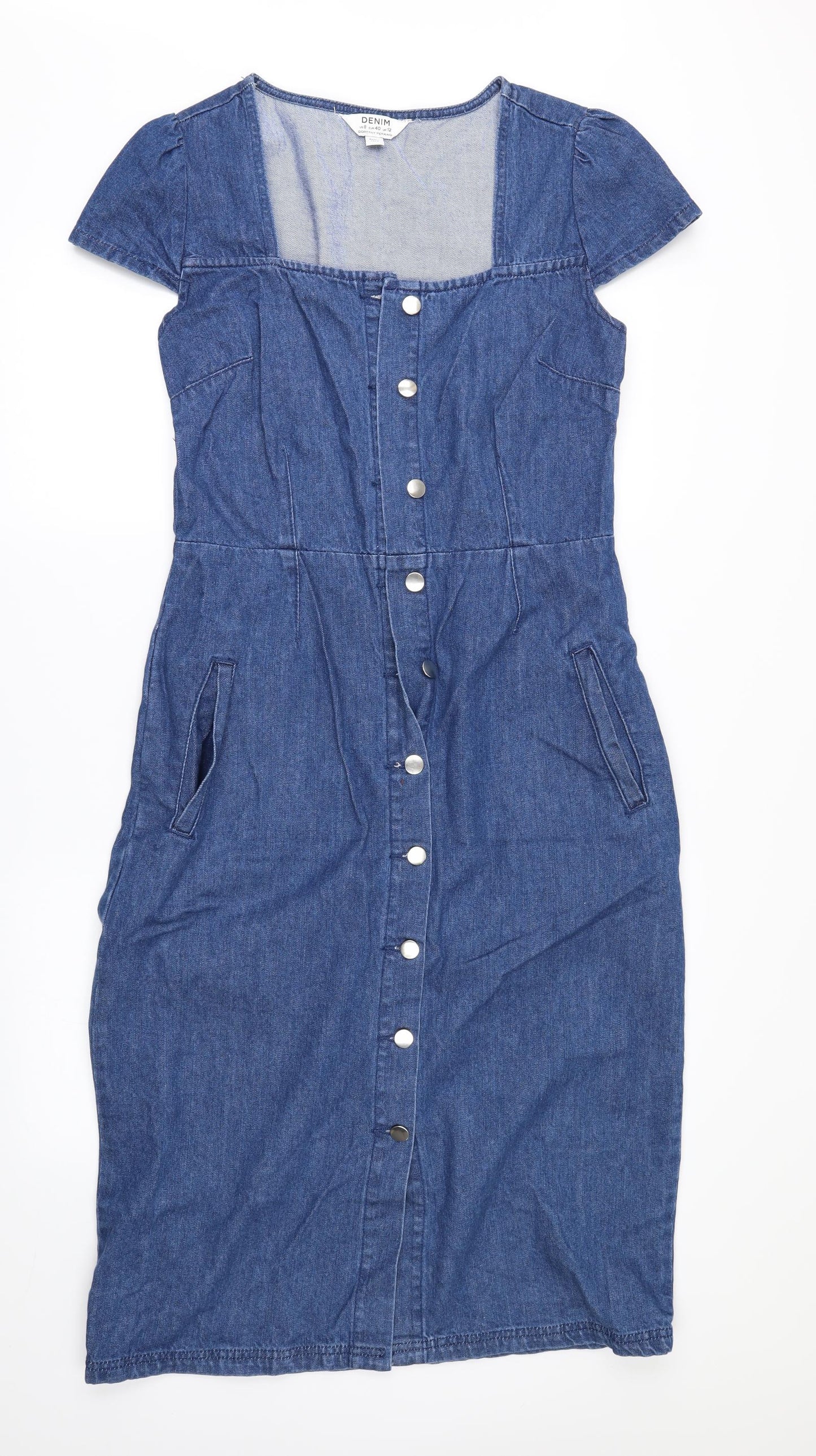 New Look Womens Blue  Denim Shirt Dress  Size 12