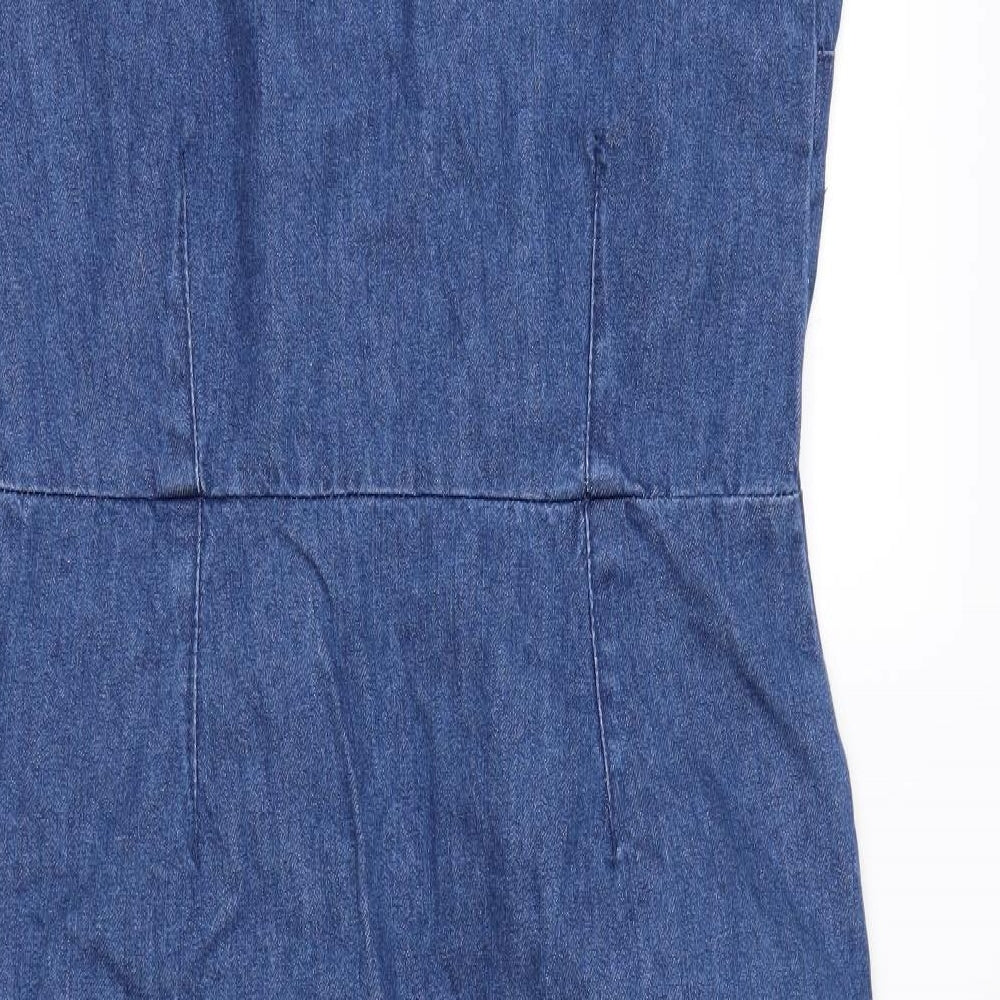 New Look Womens Blue  Denim Shirt Dress  Size 12