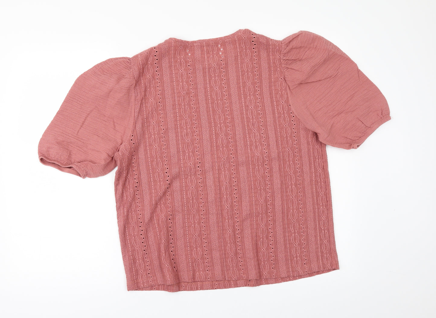 MNG Womens Pink   Tunic Blouse Size M  - PUFF SLEEVE
