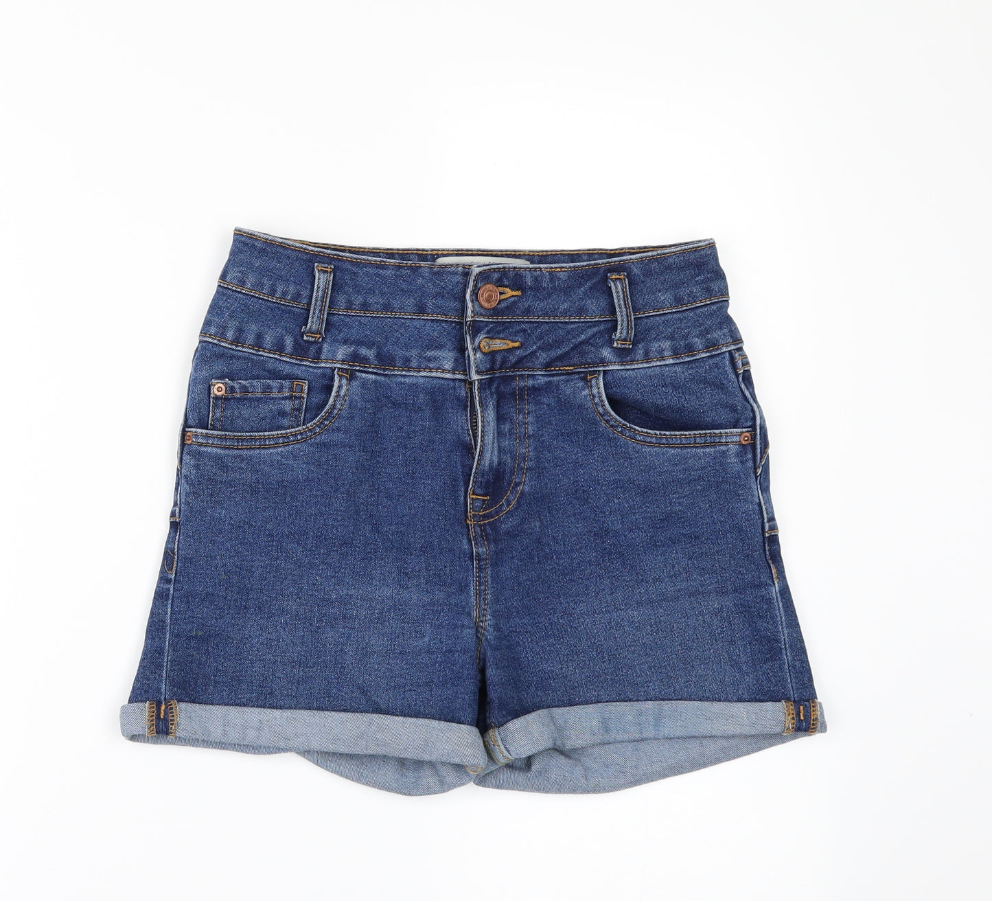 New Look Womens Black  Denim Hot Pants Shorts Size 6