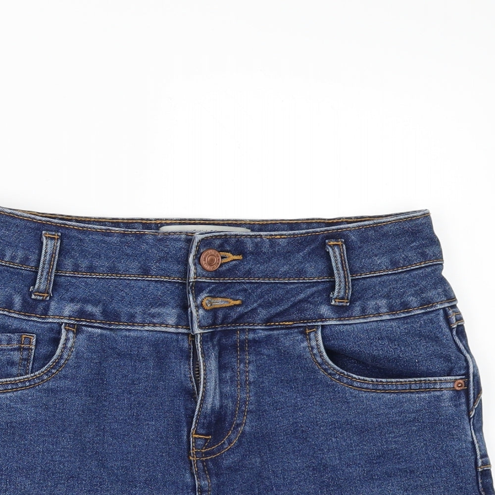 New Look Womens Black  Denim Hot Pants Shorts Size 6