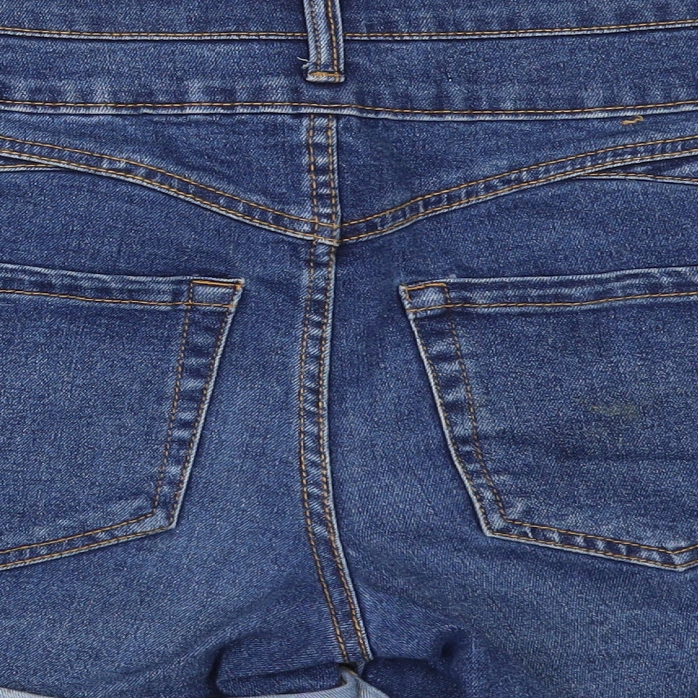 New Look Womens Black  Denim Hot Pants Shorts Size 6