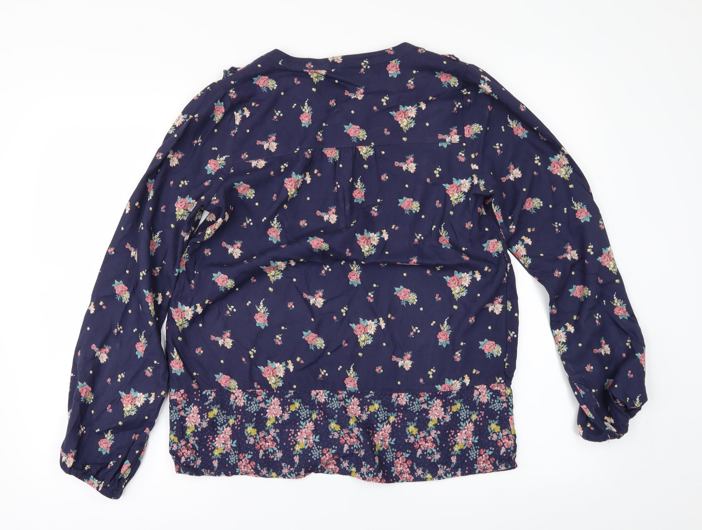Fat Face Girls Blue Floral  Tunic Blouse Size 12-13 Years