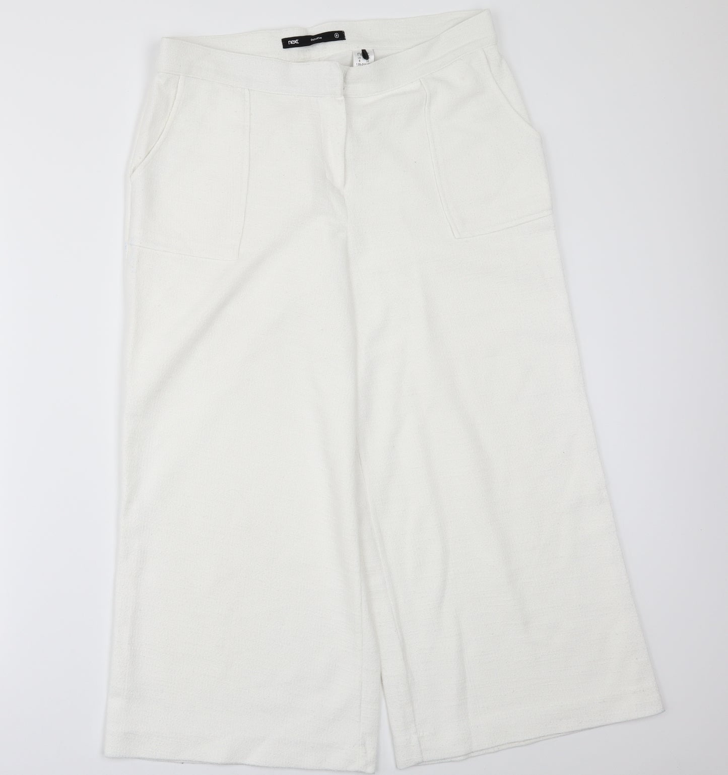 NEXT Womens White   Trousers  Size 8 L24 in