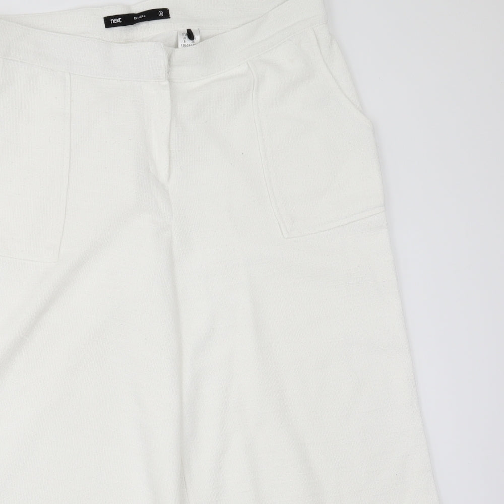 NEXT Womens White   Trousers  Size 8 L24 in