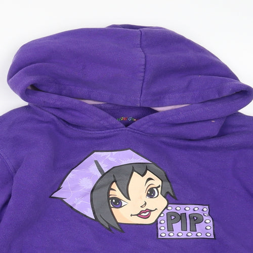 Skyline Gang Girls Purple   Pullover Hoodie Size 6-7 Years