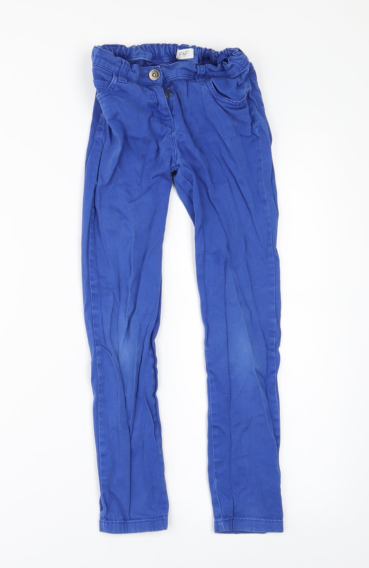 F&F Boys Black Denim Skinny Jeans Size 9 Years
