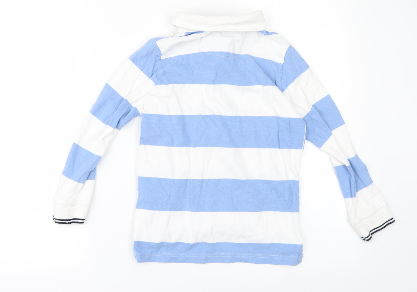 Marks and Spencer Boys Black Striped  Basic Polo Size 7-8 Years