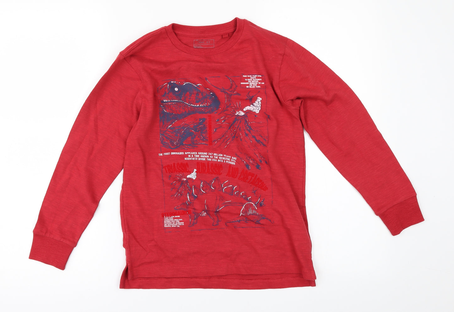 NEXT Boys Red   Basic T-Shirt Size 8 Years  - dinasours
