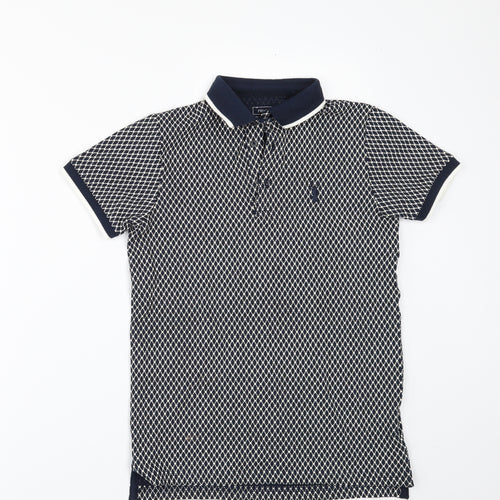 NEXT Boys Blue Geometric  Basic Polo Size 9 Years