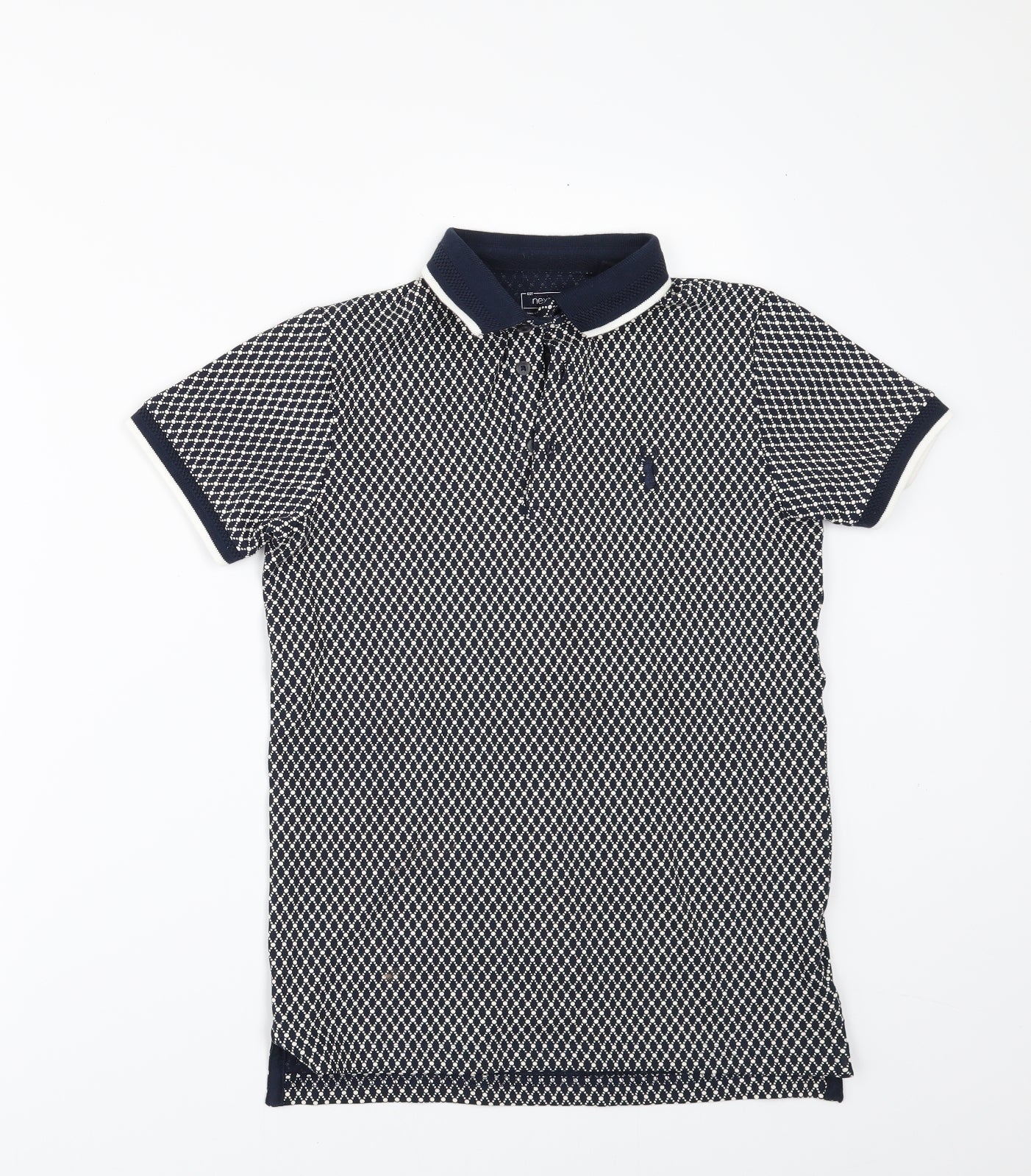 NEXT Boys Blue Geometric  Basic Polo Size 9 Years