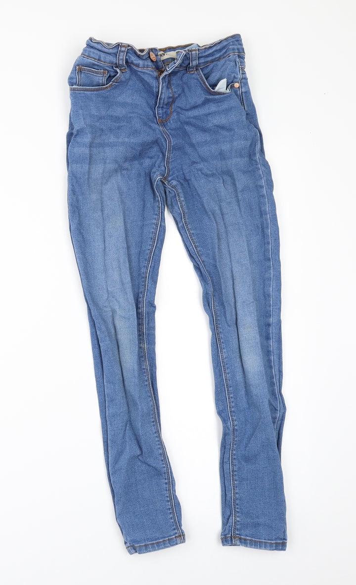 Denim & Co. Girls Beige Denim Skinny Jeans Size 10-11 Years