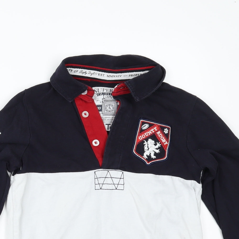 TU Boys Blue   Basic Polo Size 7 Years  - Rugby shirt