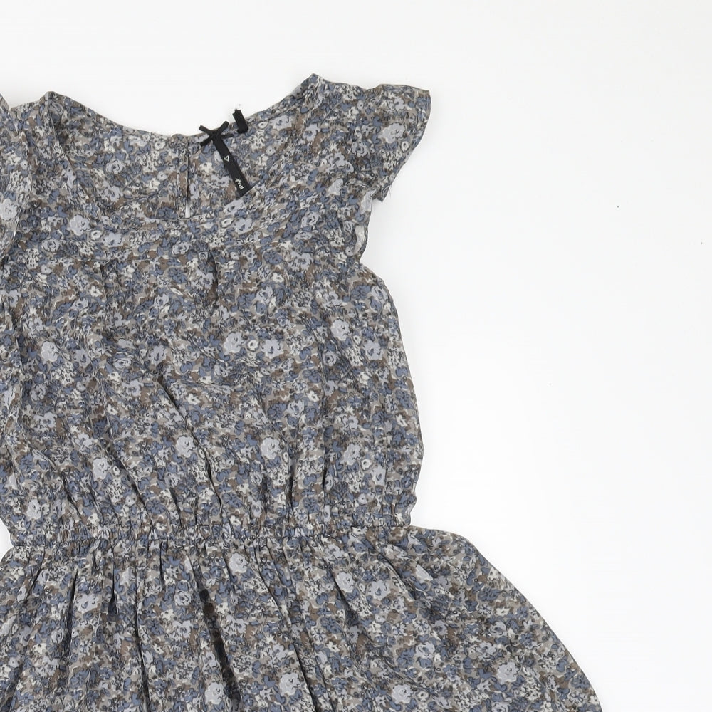 NEXT Girls Blue Fair Isle  Fit & Flare  Size 8 Years