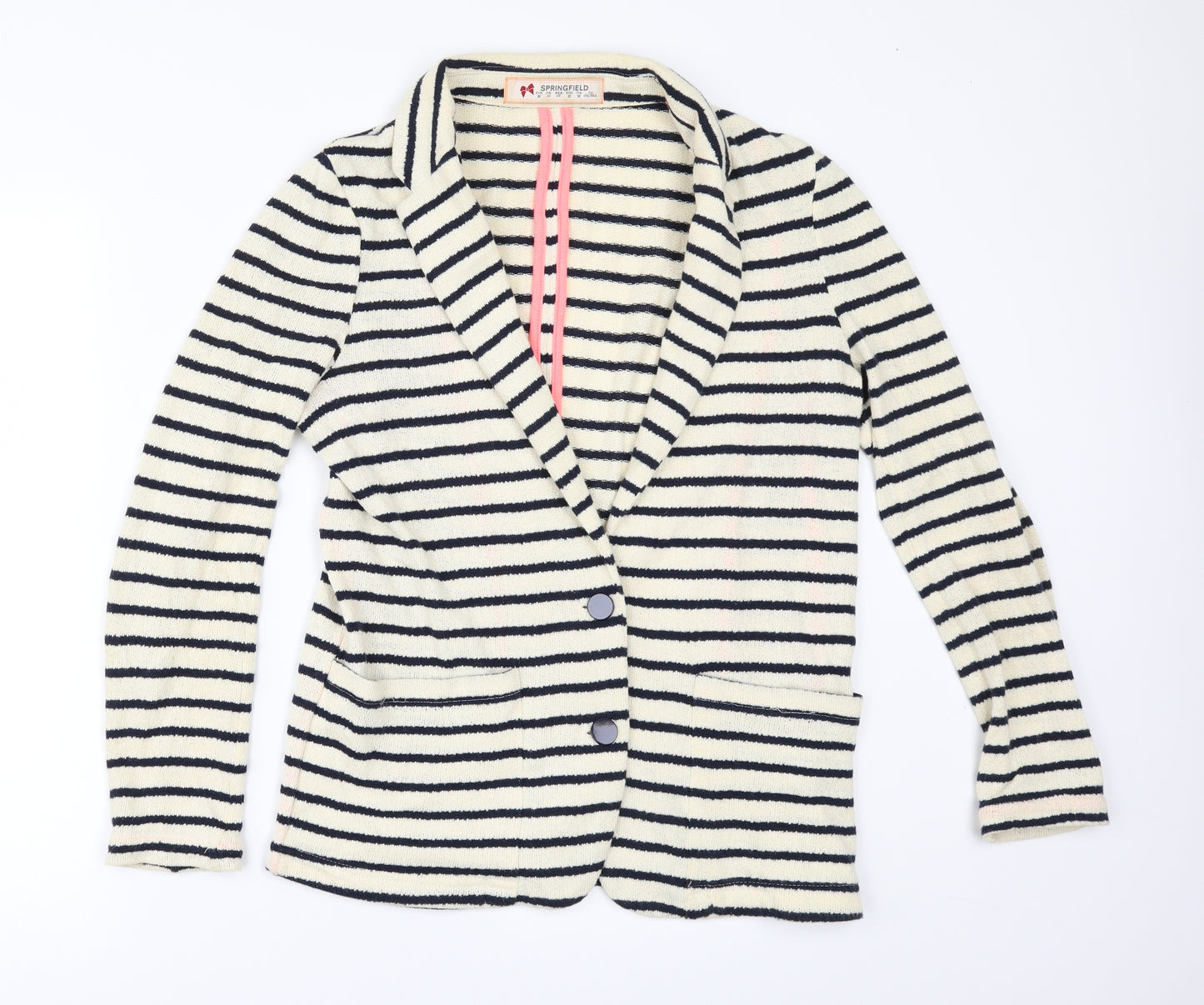 Springfield Womens Ivory Striped  Jacket  Size 10