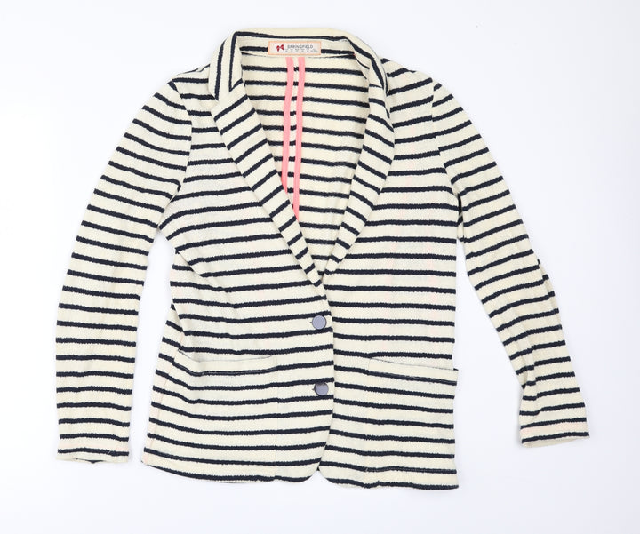 Springfield Womens Ivory Striped  Jacket  Size 10