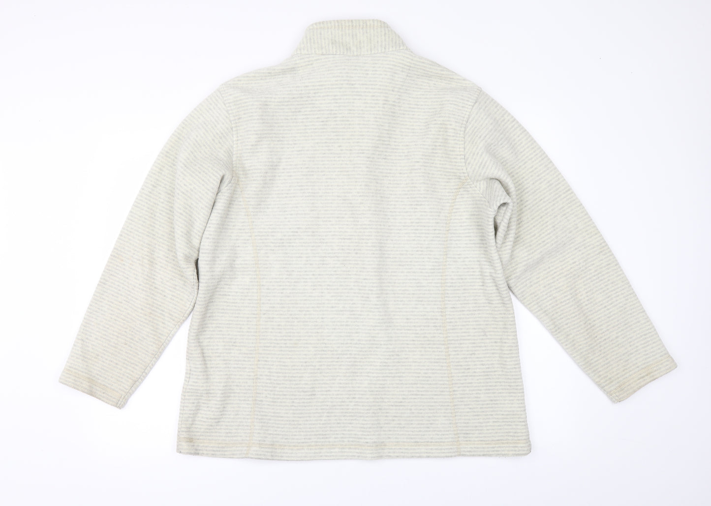 Regatta Womens Beige Striped Fleece Jacket  Size 18