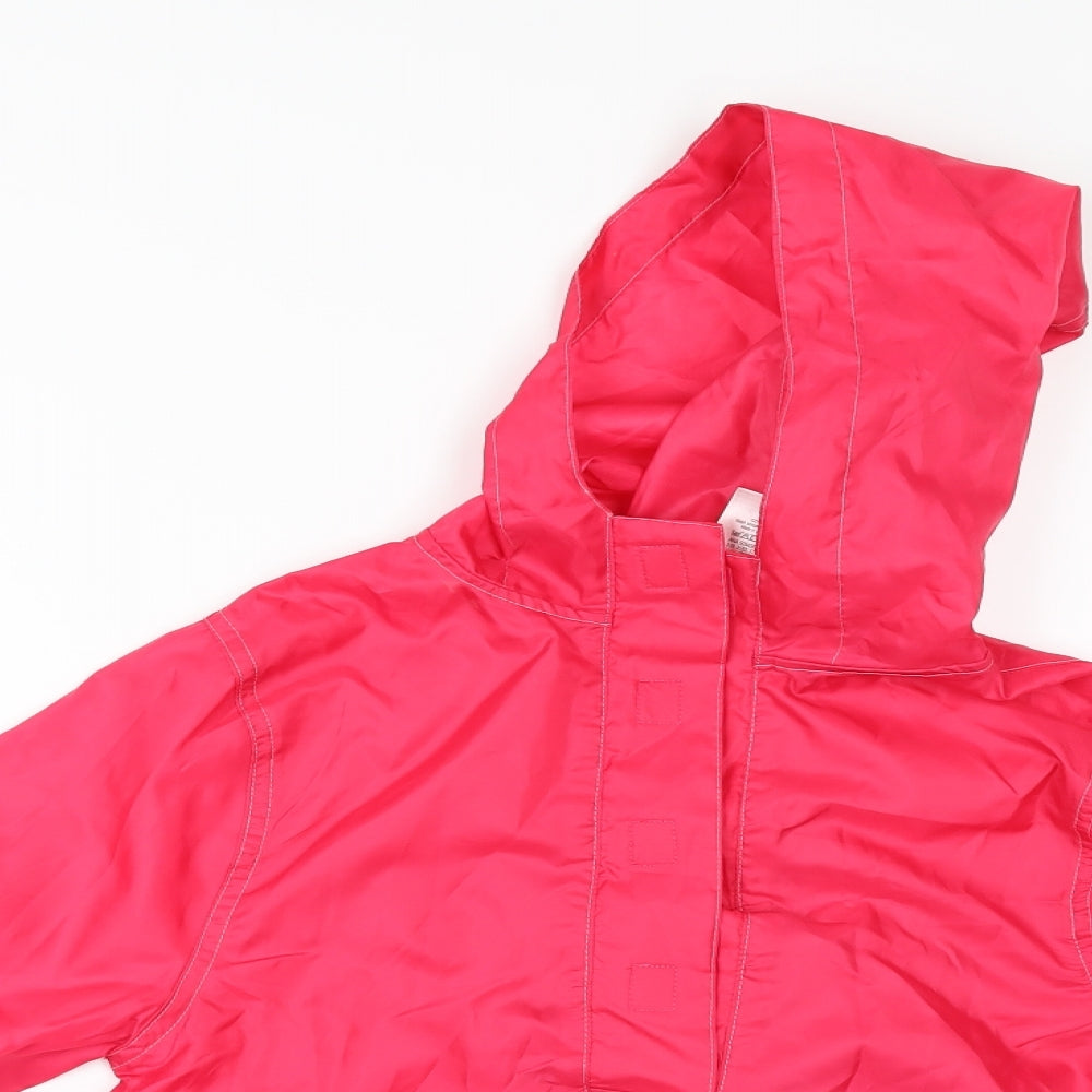 George Girls Pink   Rain Coat Jacket Size 7-8 Years