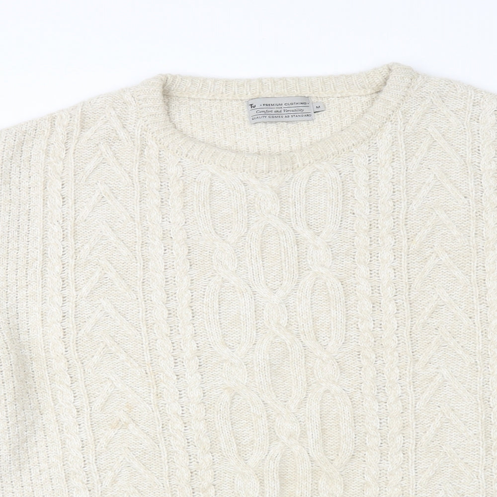 TU Mens Beige   Pullover Jumper Size M