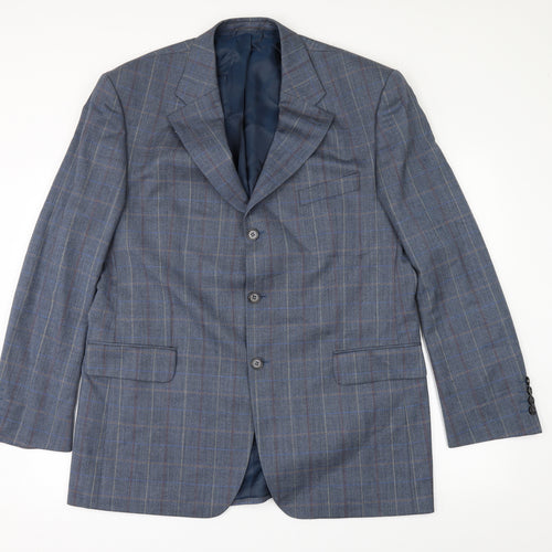 Atelier Torino Mens Black Check  Jacket Suit Jacket Size 44