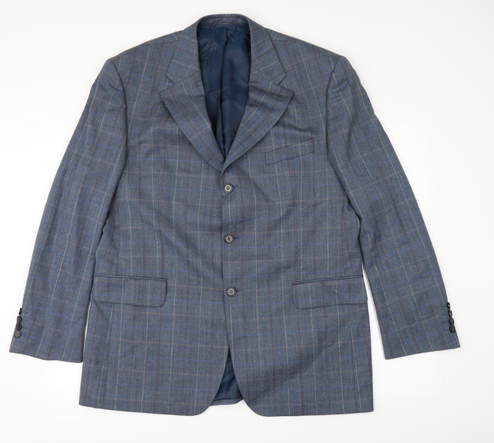 Atelier Torino Mens Black Check  Jacket Suit Jacket Size 44